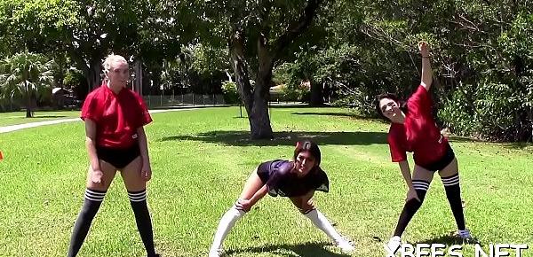  Teens play with concupiscent snatches